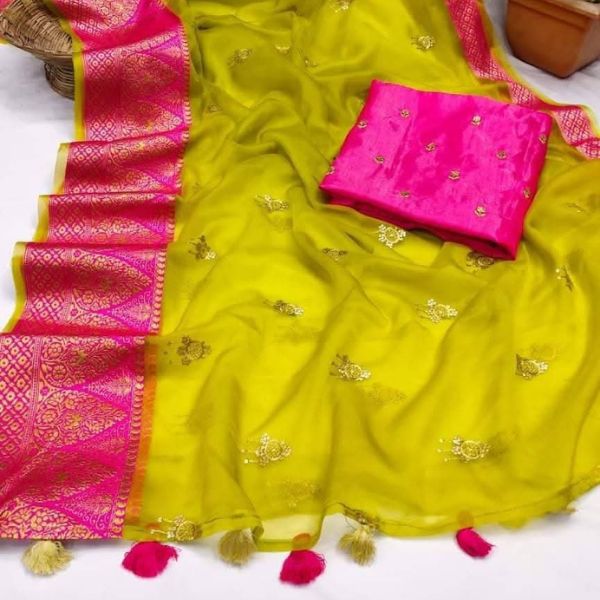 Premium Saree with Unstitched Blouse
